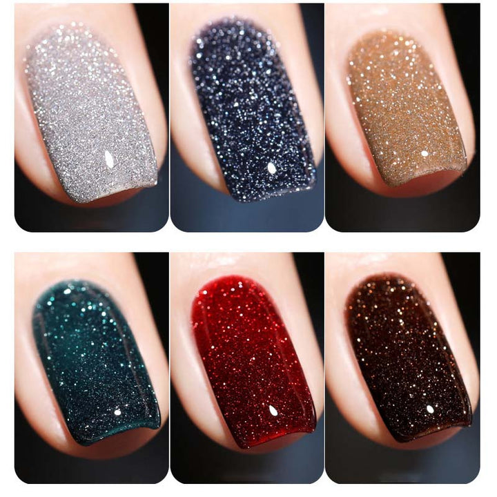 Glitter og diamant neglelakk (8ml) | Luvikno