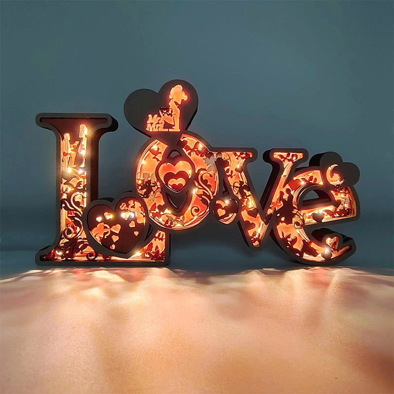 Valentinsdag 3D Treutskjæringer Ornamenter | Luvikno