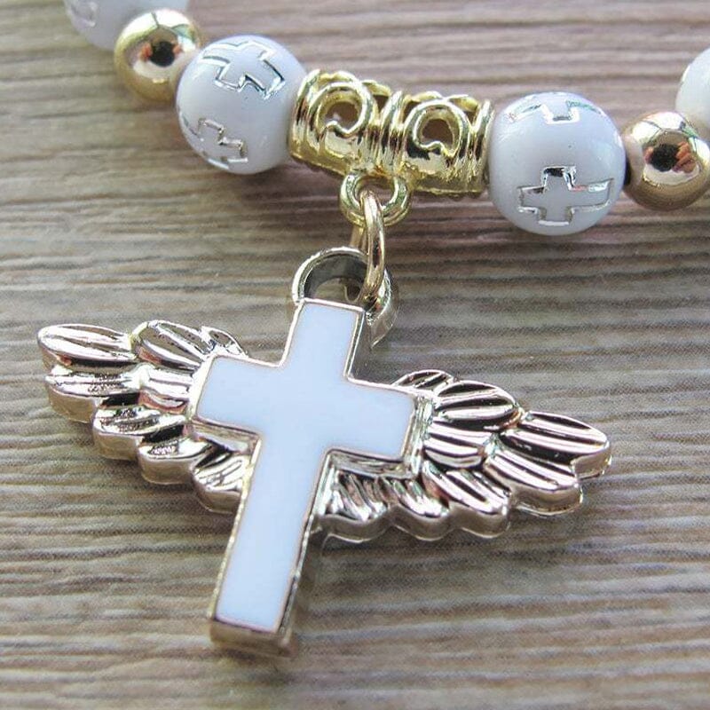 Luvikno | Engel Vinge Kors Armbånd