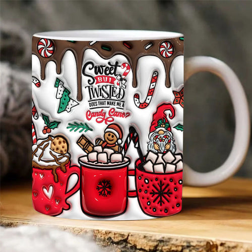 3D Jul Gingerbreadmann Keramisk Kaffe Kopp | Luvikno