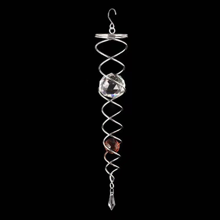 Vindklokker Dekor Krystall Sentralkule Spiral Hale Vindspinner Stabiliser | Luvikno