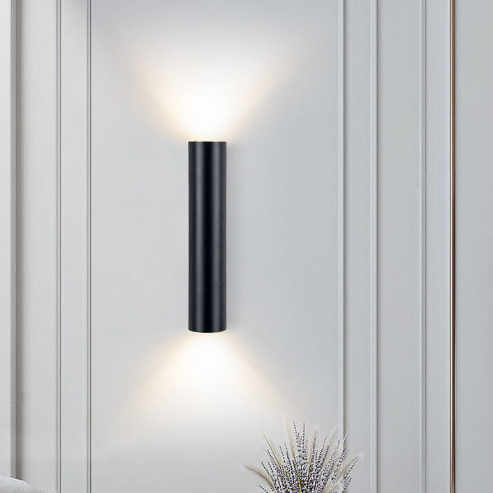 Luvikno | Enkel Aluminium Sylinderformet 2-Lykt Vegglampe