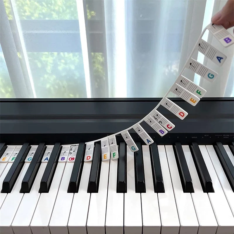 Luvikno | Avtagbare piano-tastatur notetiketter