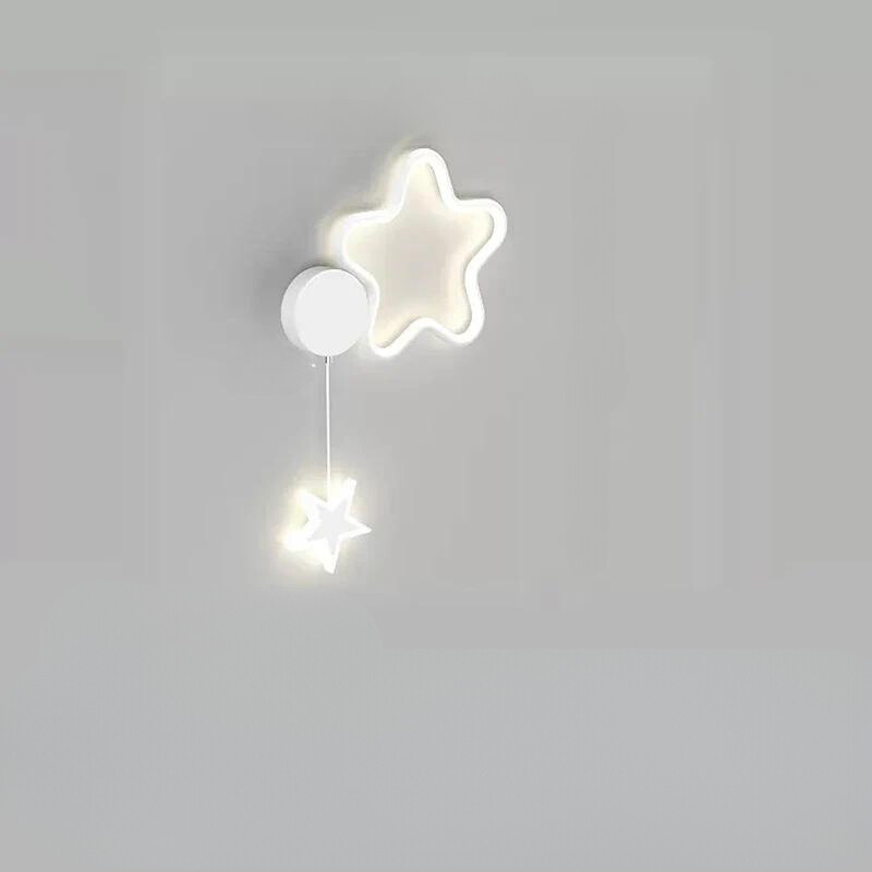 LumiDroom - Magisk Vegglampe med Stjerner og Måne Luvikno