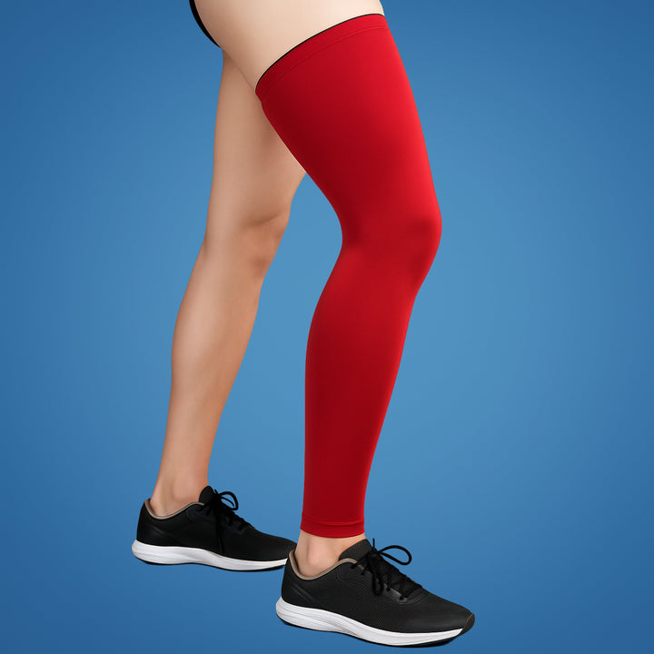 FlexiRelief | Full Leg Compression Sleeve – Knee Support – Graduert Trykk – Smertelindring – Gjenoppretting – Hevelse Reduksjon Luvikno