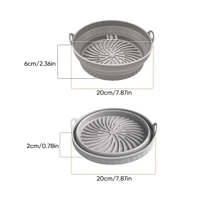 Air Fryer Silikon Grillpanne Gjenvendbar Bakeform | Luvikno