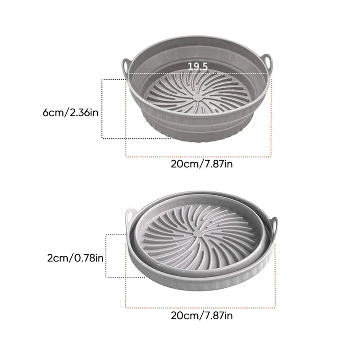 Air Fryer Silikon Grillpanne Gjenvendbar Bakeform | Luvikno