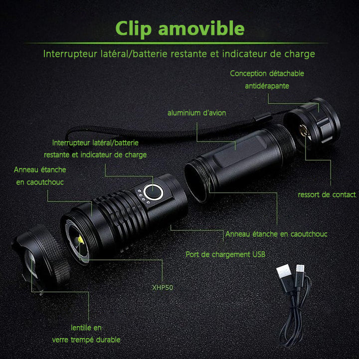 Militær lommelykt laser vanntett | Luvikno