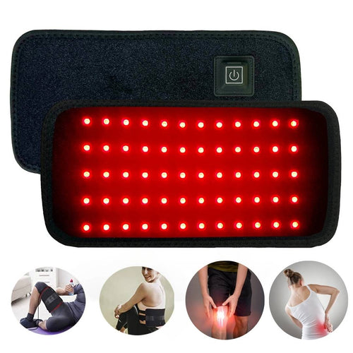 LumiRelief Rødt Lysterapi Belte | for Smertelindring - Betennelsesreduksjon - Muskelgjenoppretting - Rødt Lys for Hudfornyelse Luvikno