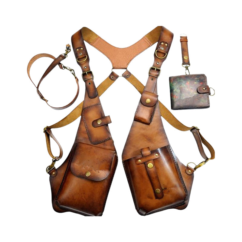 Medieval Steampunk skulderveske med retro stropp | Luvikno