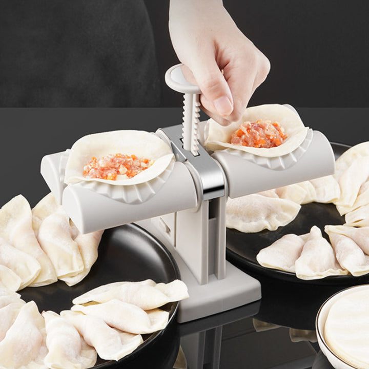 🥟Hushold Dobbel Hode Automatisk Dumpling Maker Form🧑‍🍳God hjelp i kjøkkenet | Luvikno