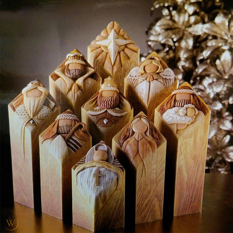Heaven Nativity Tree Pillar Statues | Luvikno