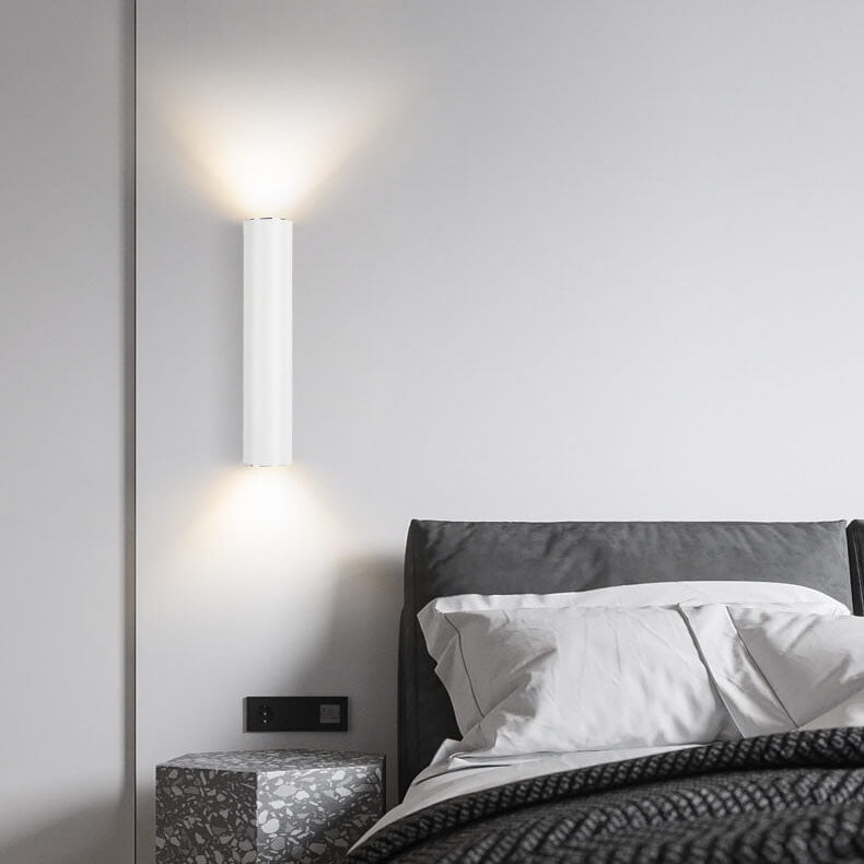 Luvikno | Enkel Aluminium Sylinderformet 2-Lykt Vegglampe
