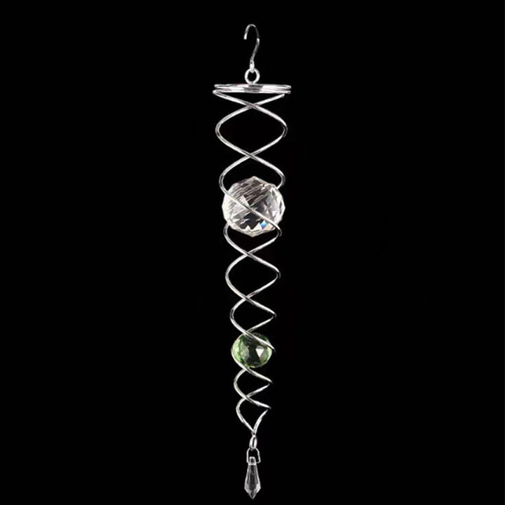Vindklokker Dekor Krystall Sentralkule Spiral Hale Vindspinner Stabiliser | Luvikno