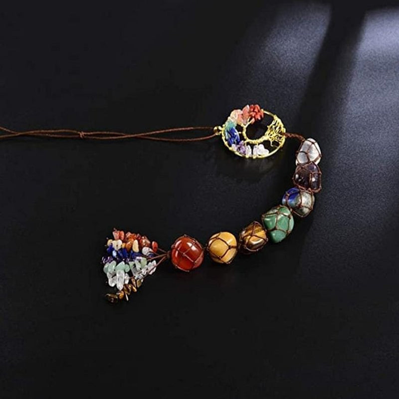 7 Chakra Stein Healing Crystal Tree of Life Dekorasjon | Luvikno