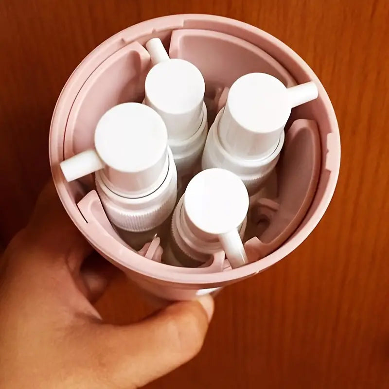 4-i-1 flaske med bærbar hudpleiedispenser | Luvikno