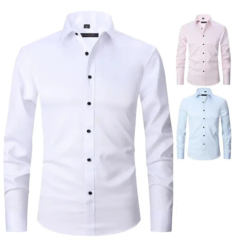 Luvik | Miehet Anti-Wrinkle Slim Fit pukeutua paita