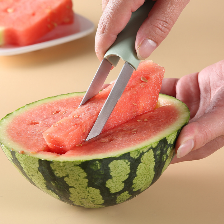 Luvikno | 3-i-1 Vannmelon Gaffel Skjærer