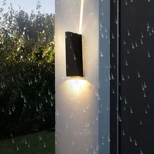 Enkel trapezoidal utendørs vanntett LED 2-lamputendørslampe | Luvikno