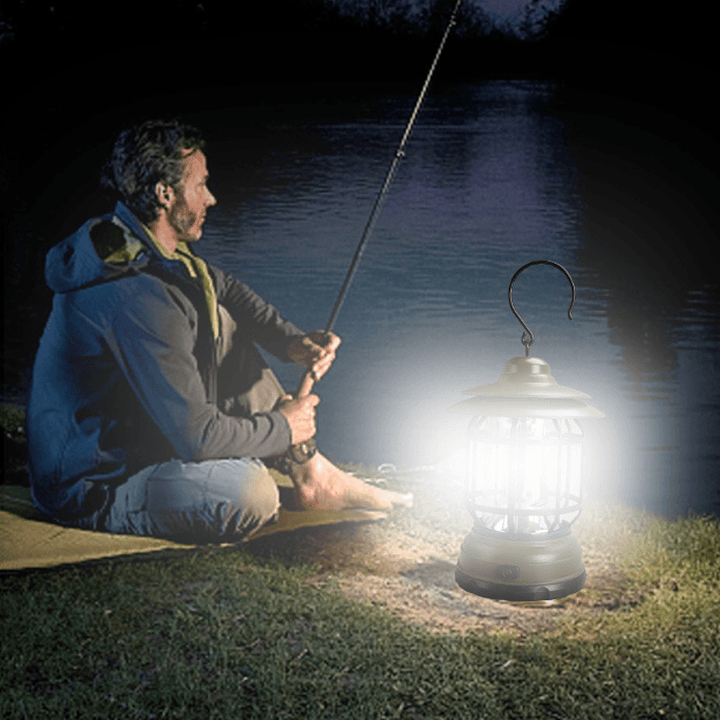 Bærbar Retro Camping lys - VintageGlow, LED Campinglampe for utendørs, hage og eventyr | Luvikno