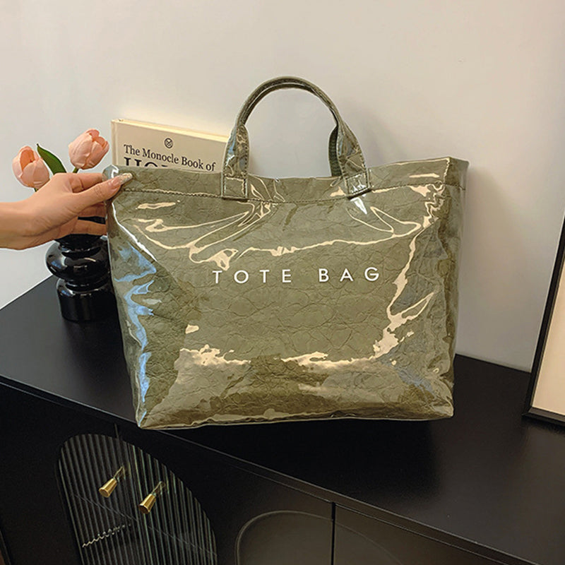 Kvinner Bokstavtrykk Tote Bag | Luvikno