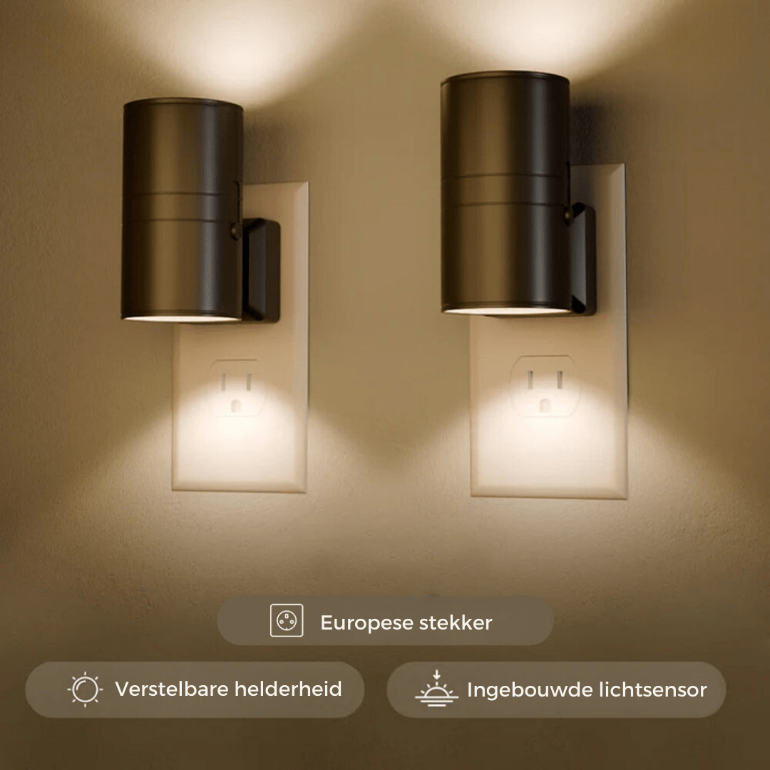 Luvikno | Alova LED Plug-In Vegglampe – Dimmbar Sensorlampe for Gang, Trapper & Soverom