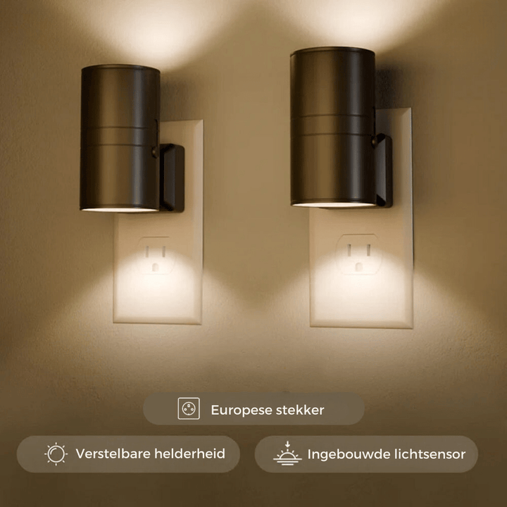 Luvikno | Alova LED Plug-In Vegglampe – Dimmbar Sensorlampe for Gang, Trapper & Soverom