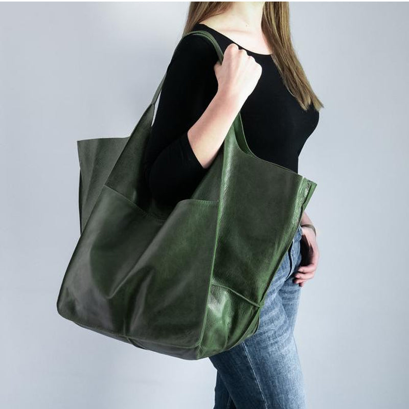 Luvikno | Kvinne oversized lær vesker