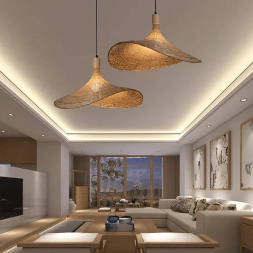 Wicker Pendellampe - RusticWeave | Luvikno