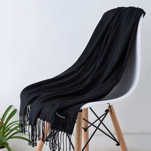 Cashmere skjerf for kvinner Myk Varm Vinter Sjall Luvikno
