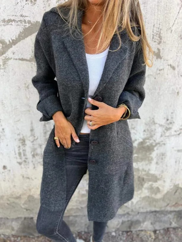 Luvik | Pitkät neulejakut naisille Tyylikäs neuletakki nappikiinnityksellä