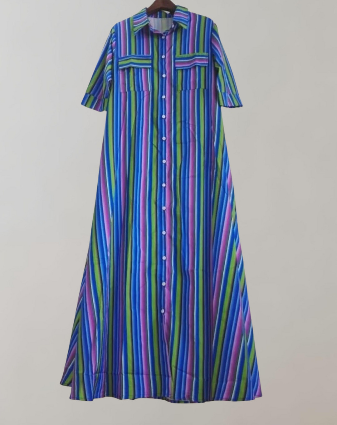Luvik | Pitkä Raidallinen Mekko Naisille