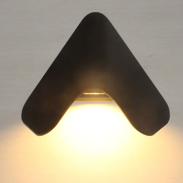 Moderne Kreativ Trekant Aluminium LED Utendørs Vanntett Vegglampe | Luvikno