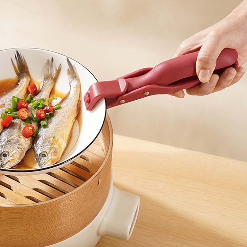 Multi-purpose anti-scalding bowl holder clip for the kitchen | Luvikno