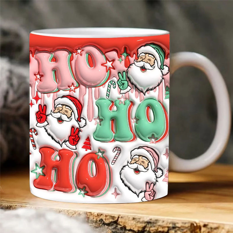 3D Jul Gingerbreadmann Keramisk Kaffe Kopp | Luvikno