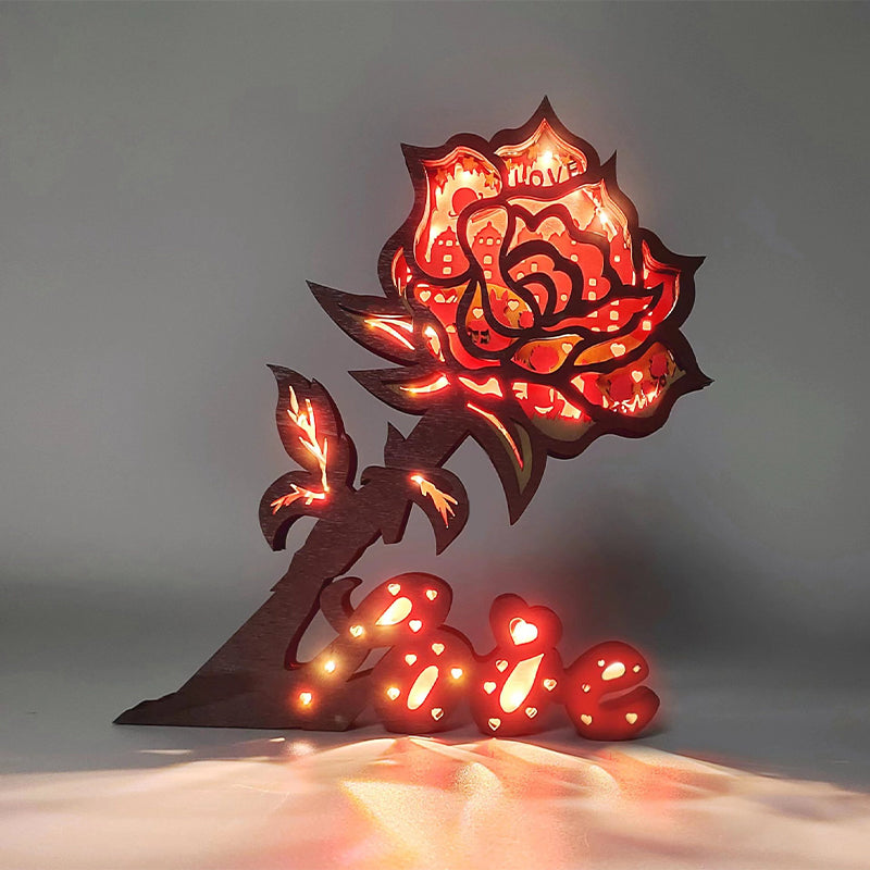 Valentinsdag 3D Treutskjæringer Ornamenter | Luvikno