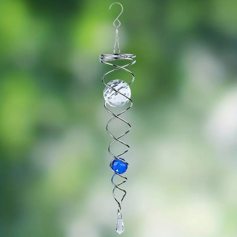 Vindklokker Dekor Krystall Sentralkule Spiral Hale Vindspinner Stabiliser | Luvikno