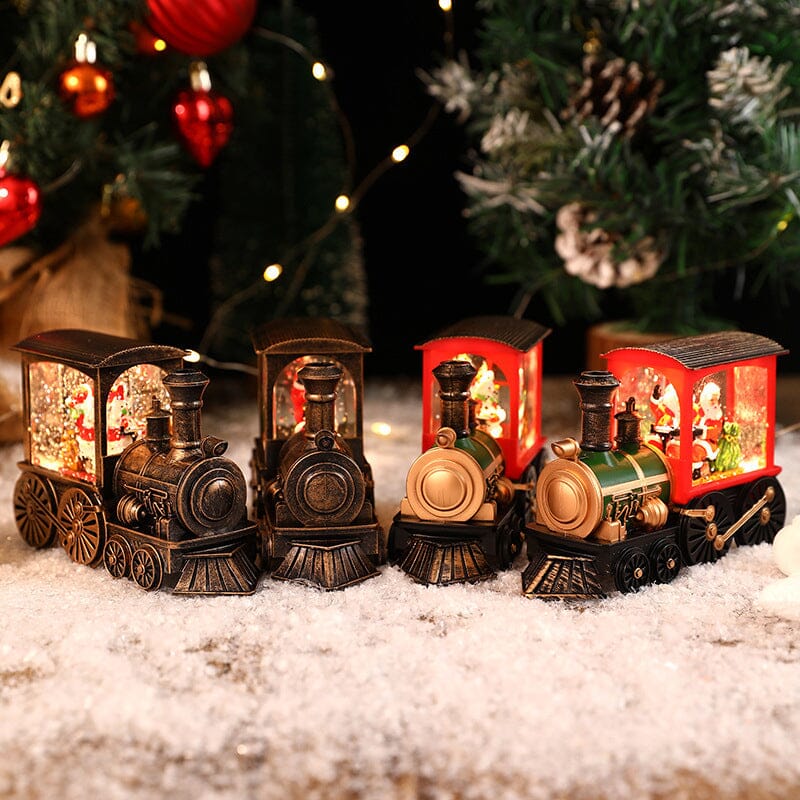 Christmas Crystal Floating Snow Train Light | Luvikno