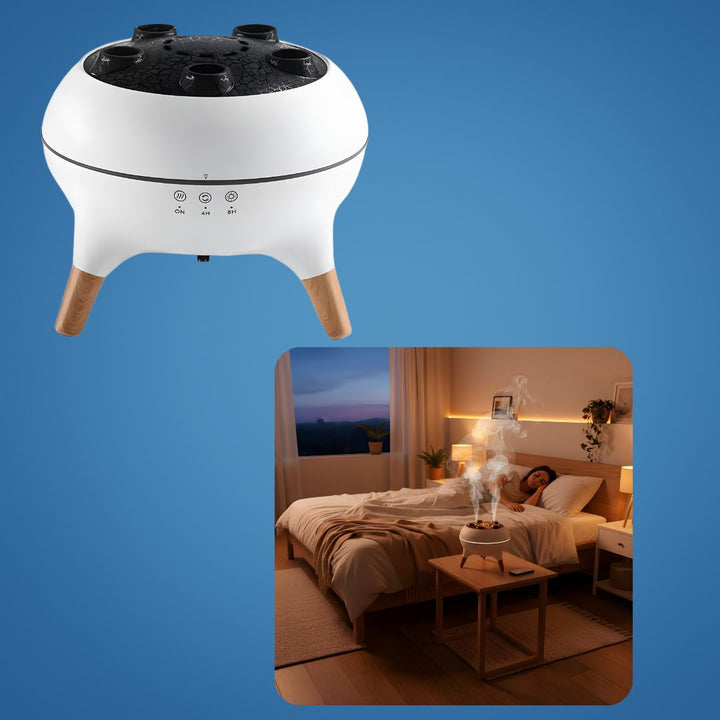 Stille LEDs maneter effekt – Fjernkontroll – Lindrer tørr hud og tett nese for fredelig søvn og avslapning Luvikno