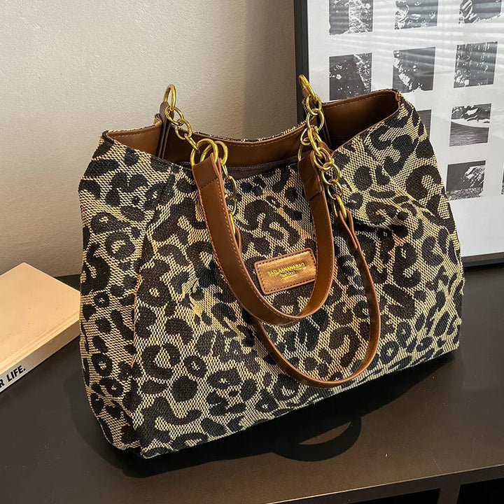 Luvikno | Damene håndveske Leopardprint En størrelse Syntetisk lær