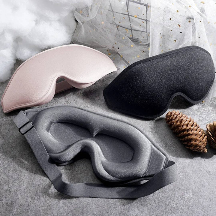 DreamSeal 3D Søvn Øyemasker | Lysblokkerende Maske - Søvn Blindfold - for Reiser - Meditasjon - Insomni - Dyp Søvn - Justerbar Stropp Luvikno