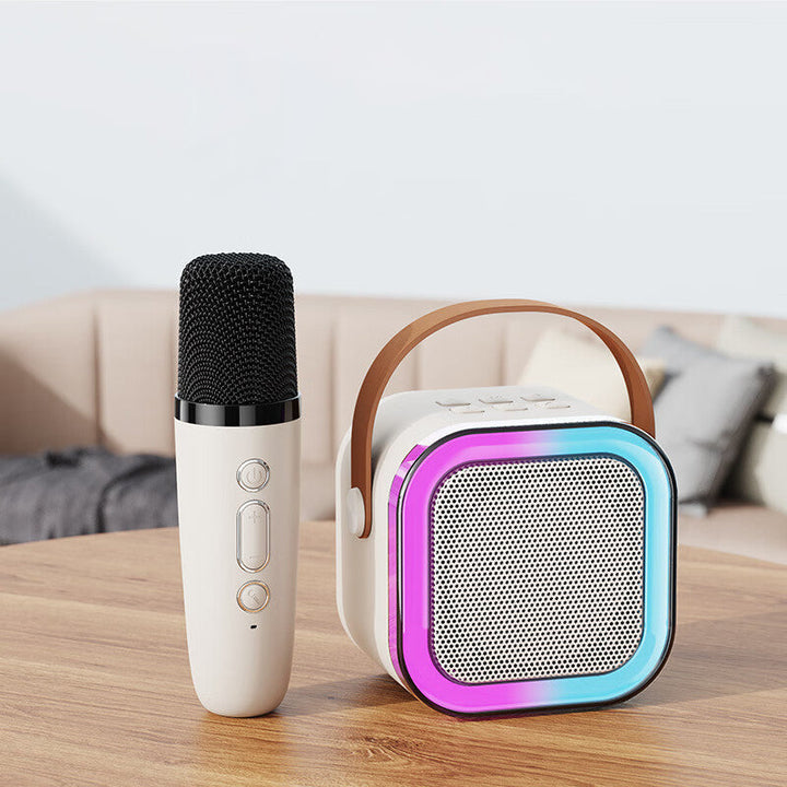 Luvikno | Mini karaoke maskin for barn med trådløse mikrofoner