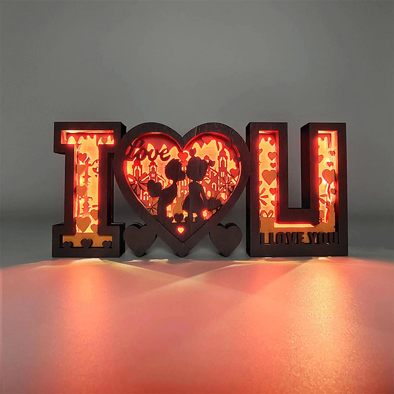 Valentinsdag 3D Treutskjæringer Ornamenter | Luvikno