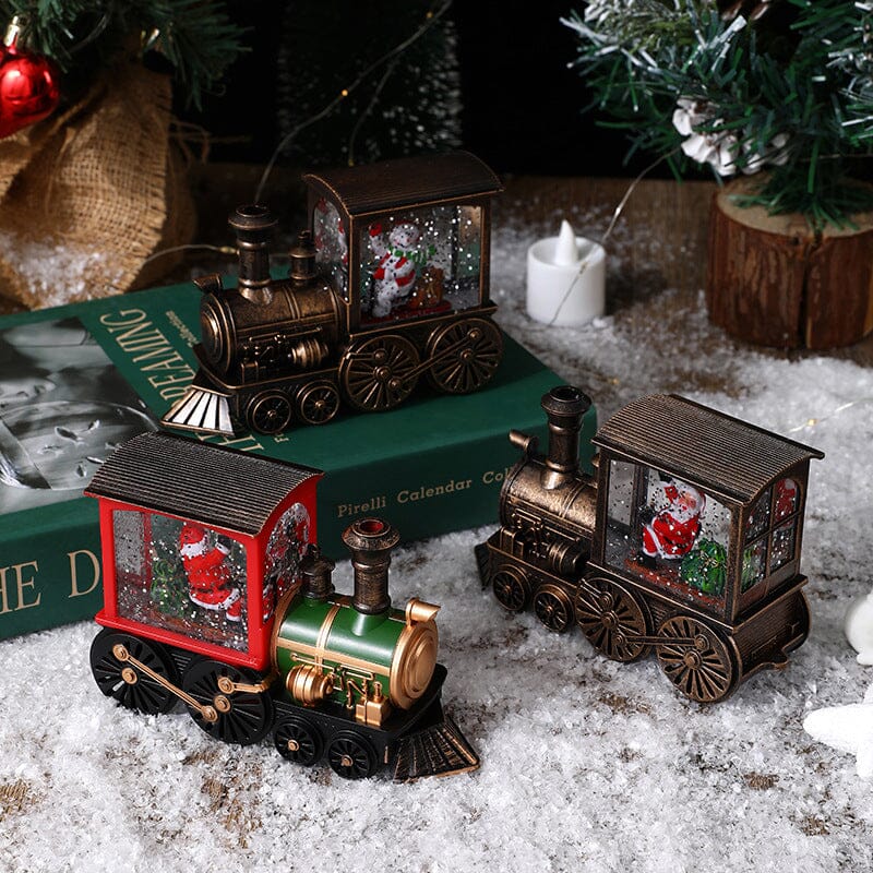 Christmas Crystal Floating Snow Train Light | Luvikno