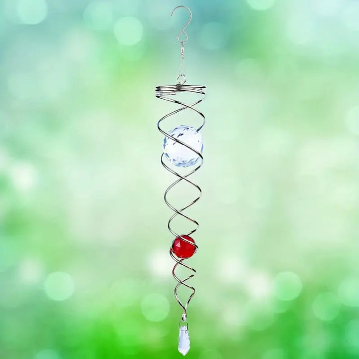 Vindklokker Dekor Krystall Sentralkule Spiral Hale Vindspinner Stabiliser | Luvikno