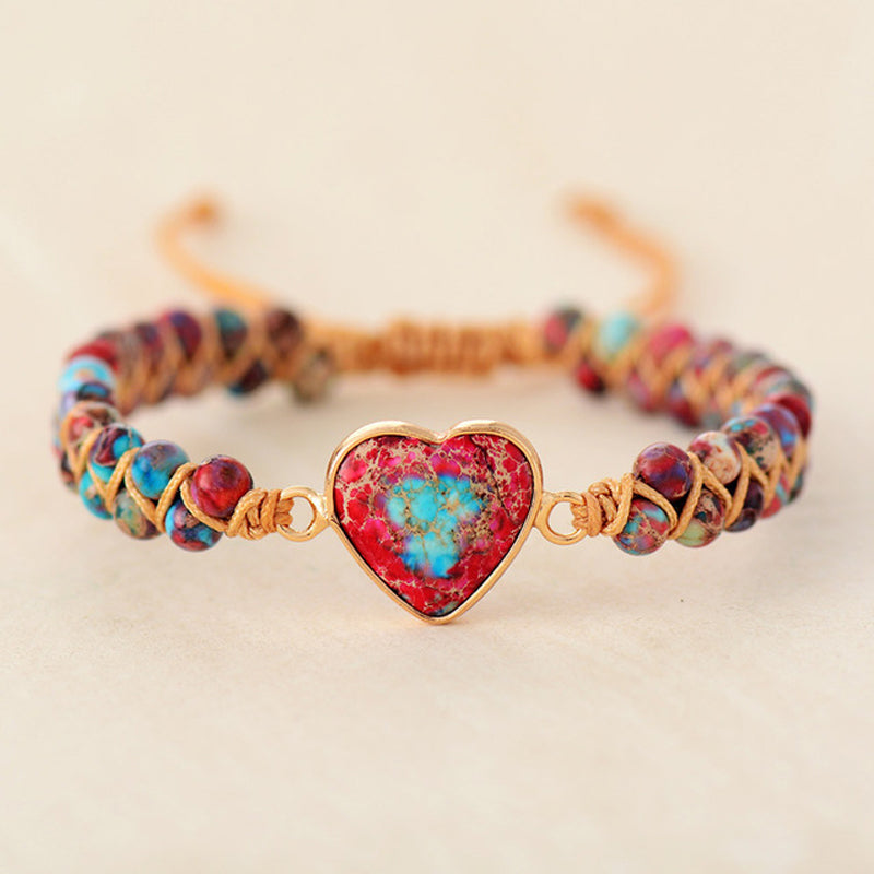 Luvikno | Passionate Heart-Jasper Armbånd