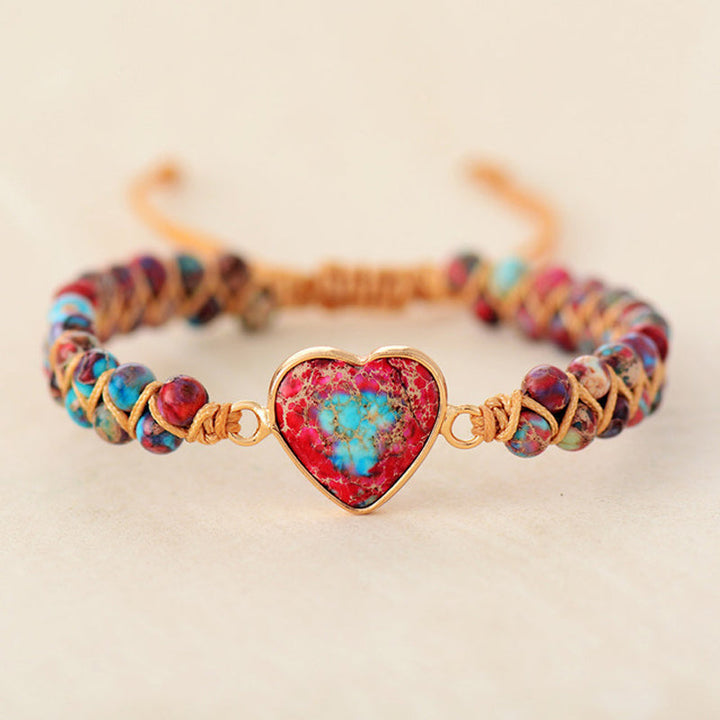 Luvikno | Passionate Heart-Jasper Armbånd