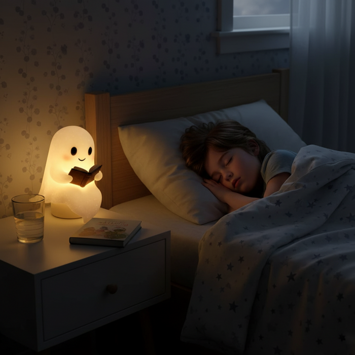 NachtGeist Lampe – Håndlaget Dekorativ Nattlampe med Varmlight | Luvikno