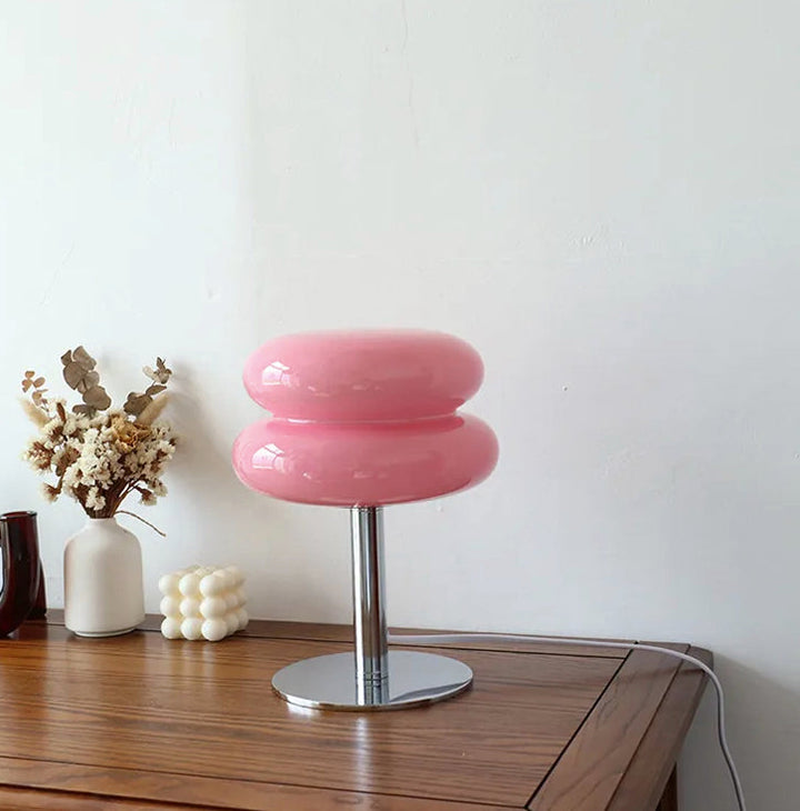 LueurRose – Retro Bordlampe med Dimmer LED og USB Luvikno