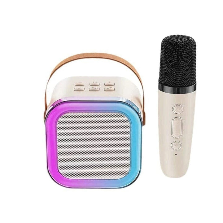 Mini karaoke maskin med trådløse mikrofoner | Luvikno